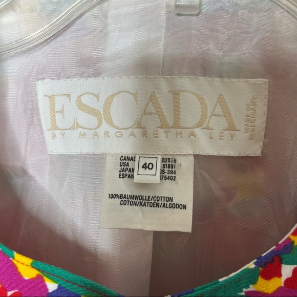 ESCADA BY MARGARETHA LEY Matching Two Piece Floral Cotton Skirt Set - Picture 4 of 11